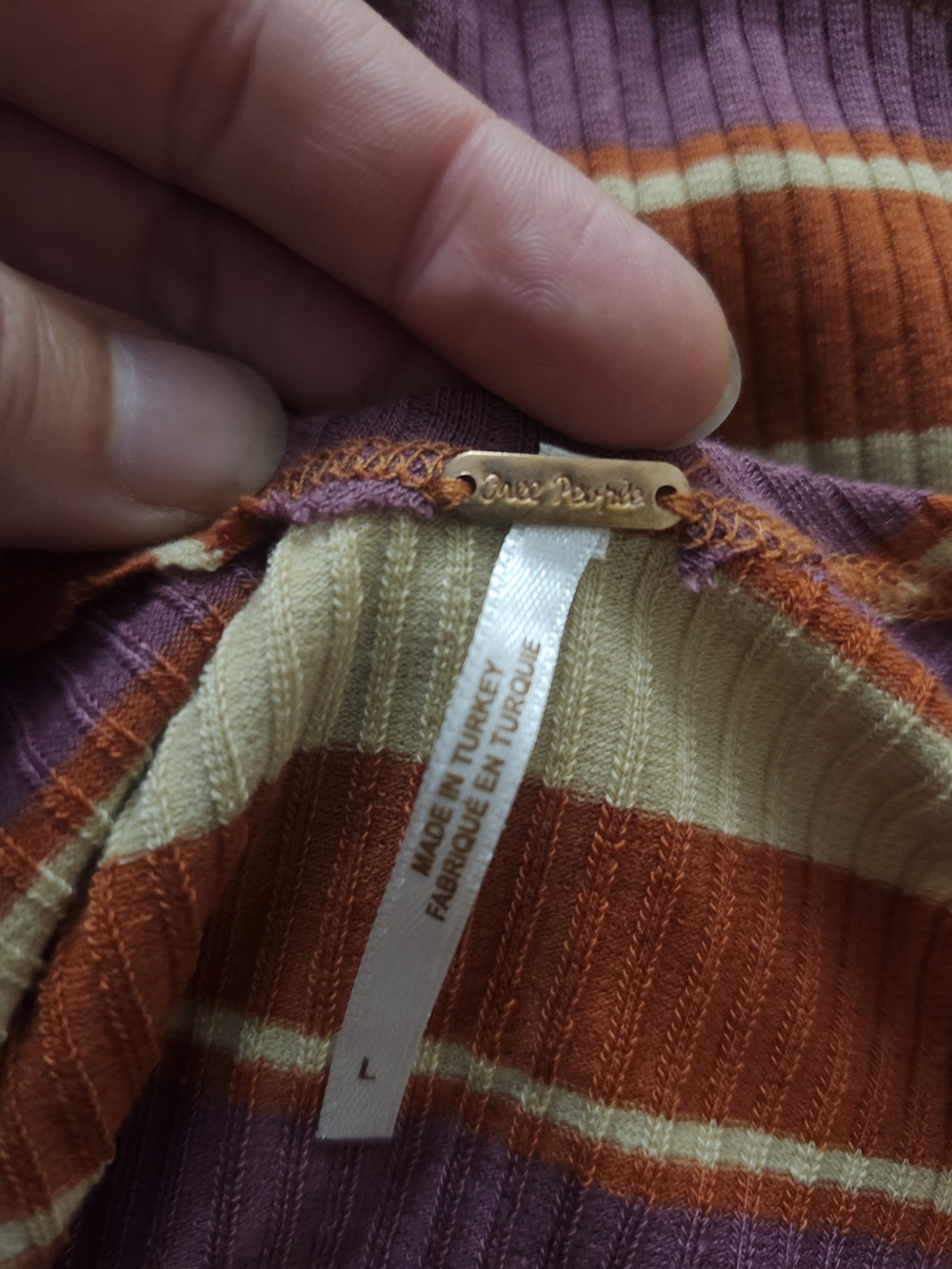 Free People Striped Ribbed Ultra Soft Bodysuit Boho Inspired, Festival Ready! - Picture 3 of 4